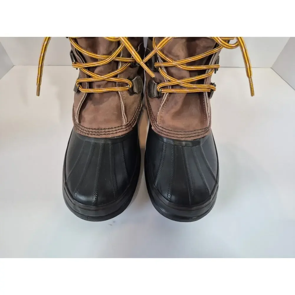 Sorel Kaufman Mens Tan Insulated Winter Snow Boots 10